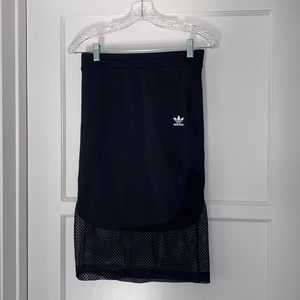 Adidas Dark Blue Mesh Midi Skirt